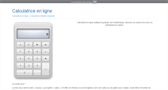 Desktop Screenshot of calculatriceenligne.fr
